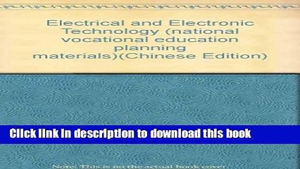 Books Electrical and Electronic Technology (national vocational education planning