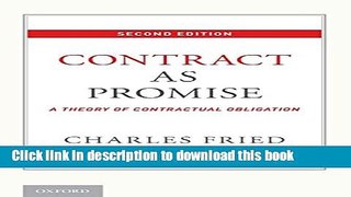 Ebook Contract as Promise: A Theory of Contractual Obligation Full Online