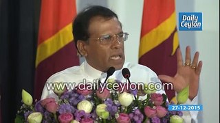 President Maithripala Sirisena | Ampara Speech | 27-12-2015