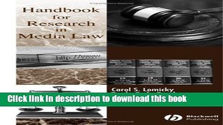Books Handbook for Research in Media Law Full Online