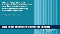 Books The Optimal Implementation of Functional Programming Languages Free Download
