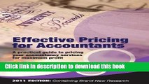 Ebook Effective Pricing for Accountants: A Practical Guide to Pricing Your Accountancy Services