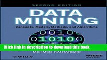 Books Data Mining: Concepts, Models, Methods, and Algorithms Free Download