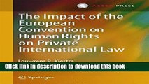 Ebook The Impact of the European Convention on Human Rights on Private International Law Free