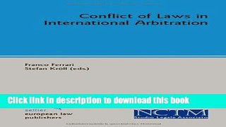 Ebook Conflict of Laws in International Arbitration Full Online