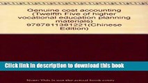 Ebook Genuine cost accounting (Twelfth Five of higher vocational education planning materials)