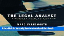 Books The Legal Analyst: A Toolkit for Thinking about the Law Free Online