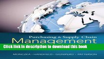 Download  Purchasing and Supply Chain Management  Free Books