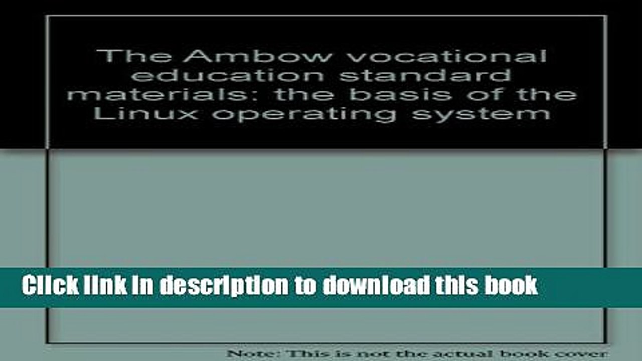 Ebook The Ambow vocational education standard materials: the basis of the Linux operating system