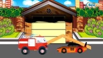 Trucks Cartoons for children: The Tow Truck with Car Service & Car Wash. Service Vehicles Cartoon