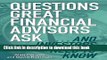Books Questions Great Financial Advisors Ask... and Investors Need to Know Free Online