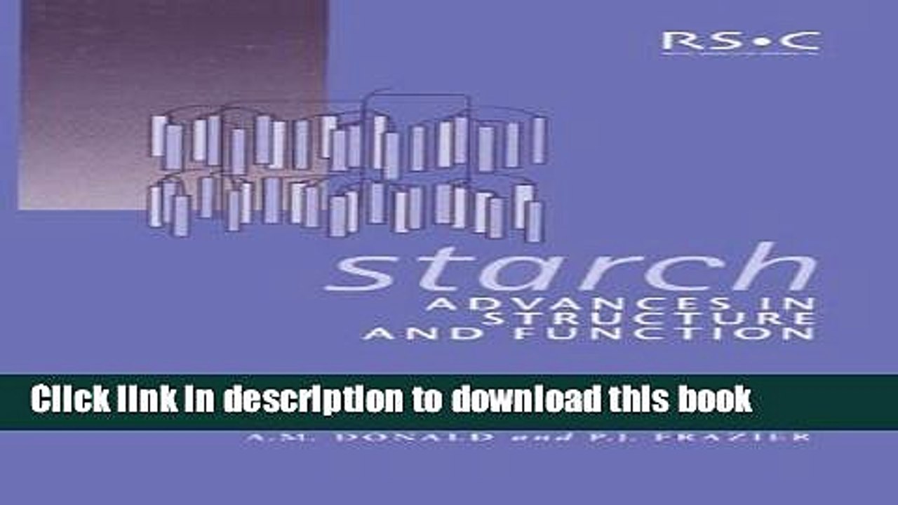 Ebook Starch: Advances in Structure and Function (Special Publications) Full Online