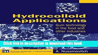 Ebook Hydrocolloid Applications: Gum technology in the food and other industries Free Online