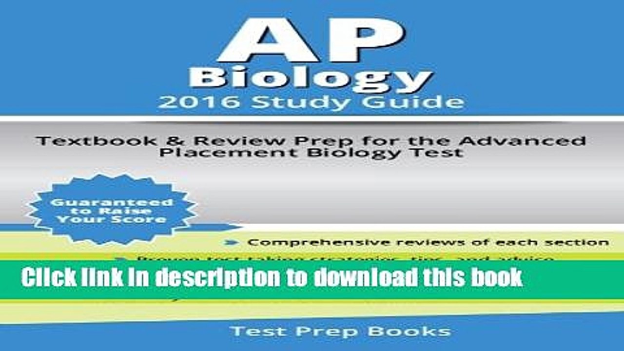 PDF AP Biology 2016 Study Guide Textbook and Review Prep for the