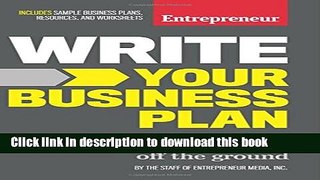 Books Write Your Business Plan: Get Your Plan in Place and Your Business off the Ground Free