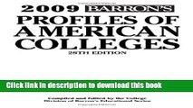 Books 2009 Barron s Profiles of American Colleges 28 Edition with CD-ROM Full Online