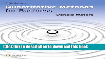 Ebook Quantitative Methods for Business, 5th ed. Full Online