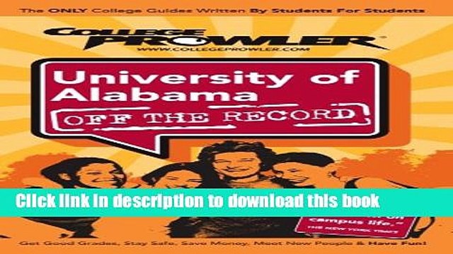 Books University of Alabama: Off the Record - College Prowler (College Prowler: University of