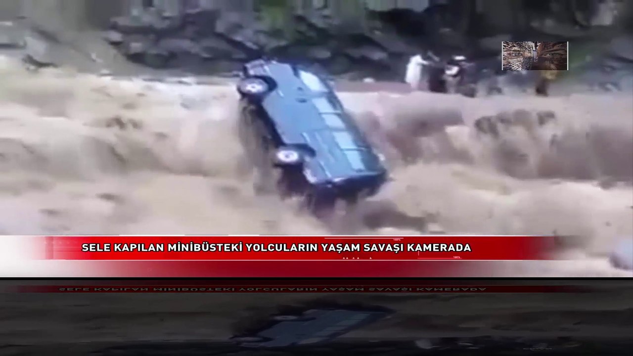 Minibüsteki yolcuların yaşam savaşı kamerada