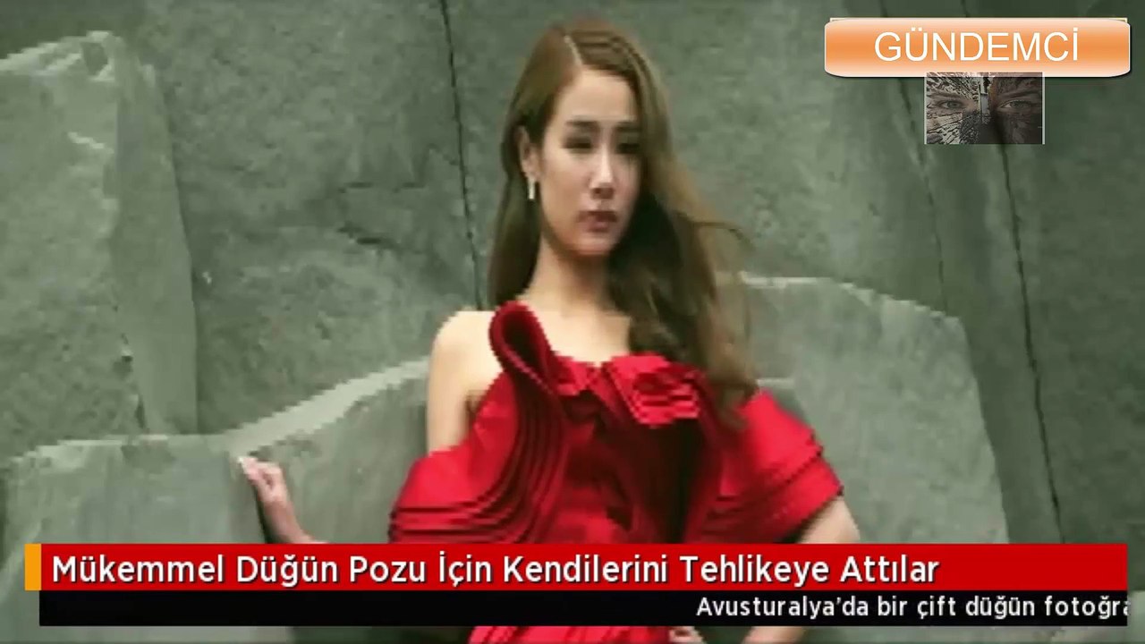 Mükemmel Düğün Pozu İçin Kendilerini Tehlikeye Attılar