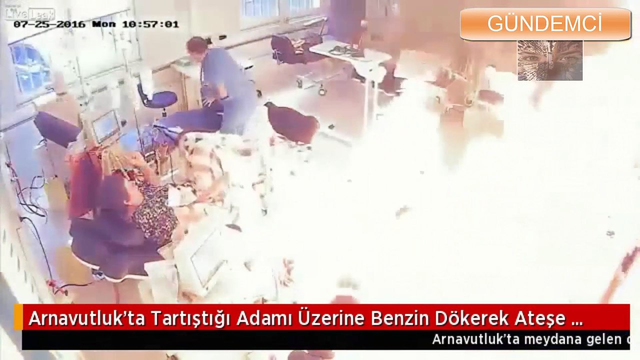 Arnavutluk’ta Tartıştığı Adamı Üzerine Benzin Dökerek Ateşe Verdi