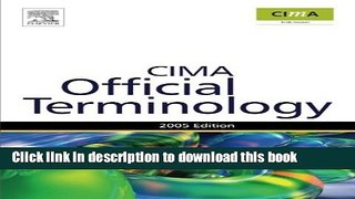 Books Management Accounting Official Terminology Full Online