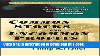 Books Common Stocks and Uncommon Profits and Other Writings Full Online