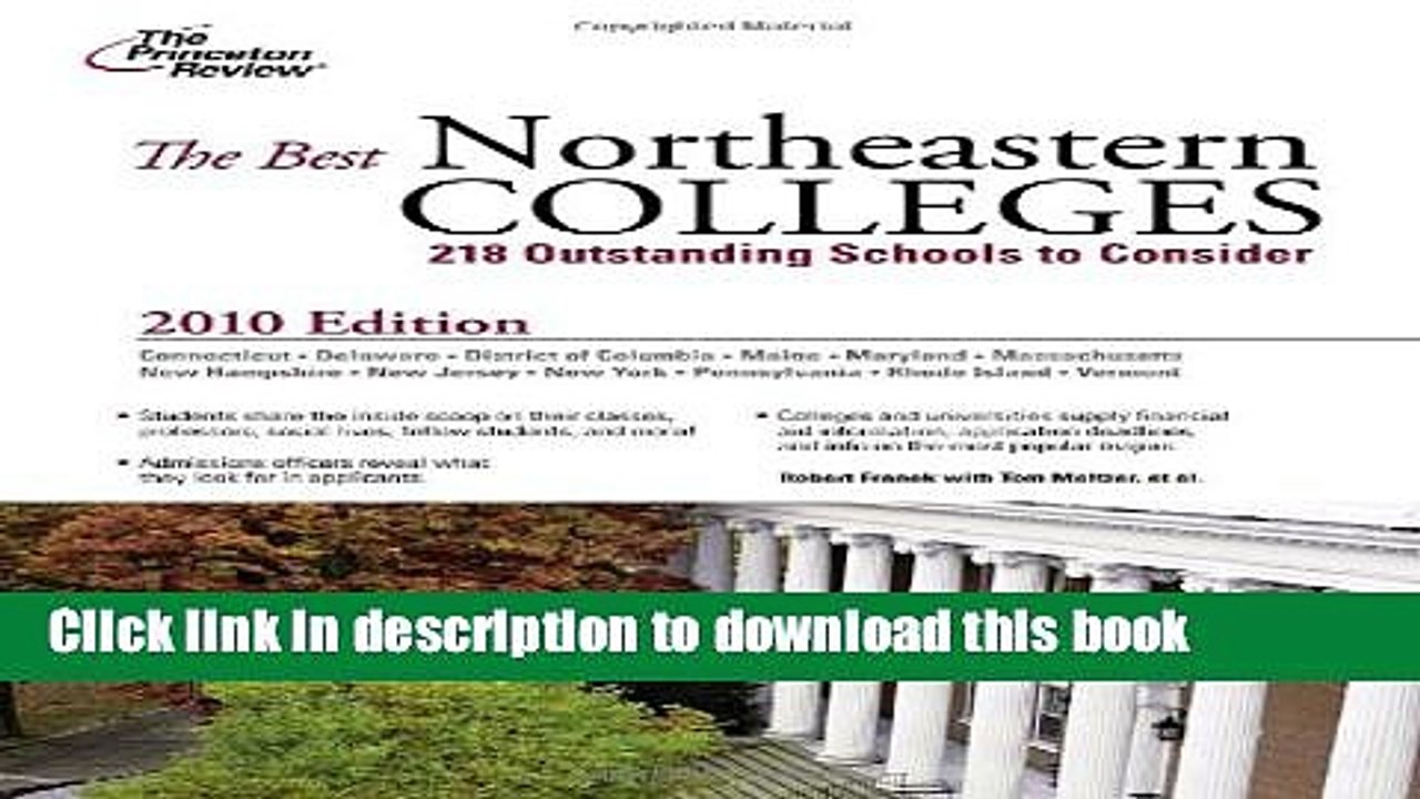Ebook The Best Northeastern Colleges, 2010 Edition (College Admissions Guides) Free Online