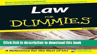 Ebook Law For Dummies Full Online
