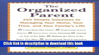 Ebook The Organized Parent Free Online