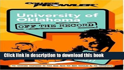 Books University of Oklahoma: Off the Record (College Prowler) (College Prowler: University of