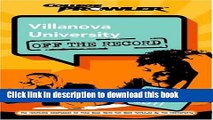 Ebook Villanova University: Off the Record (College Prowler) (College Prowler: Villanova