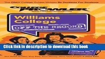 Books Williams College: Off the Record - College Prowler (College Prowler: Williams College Off