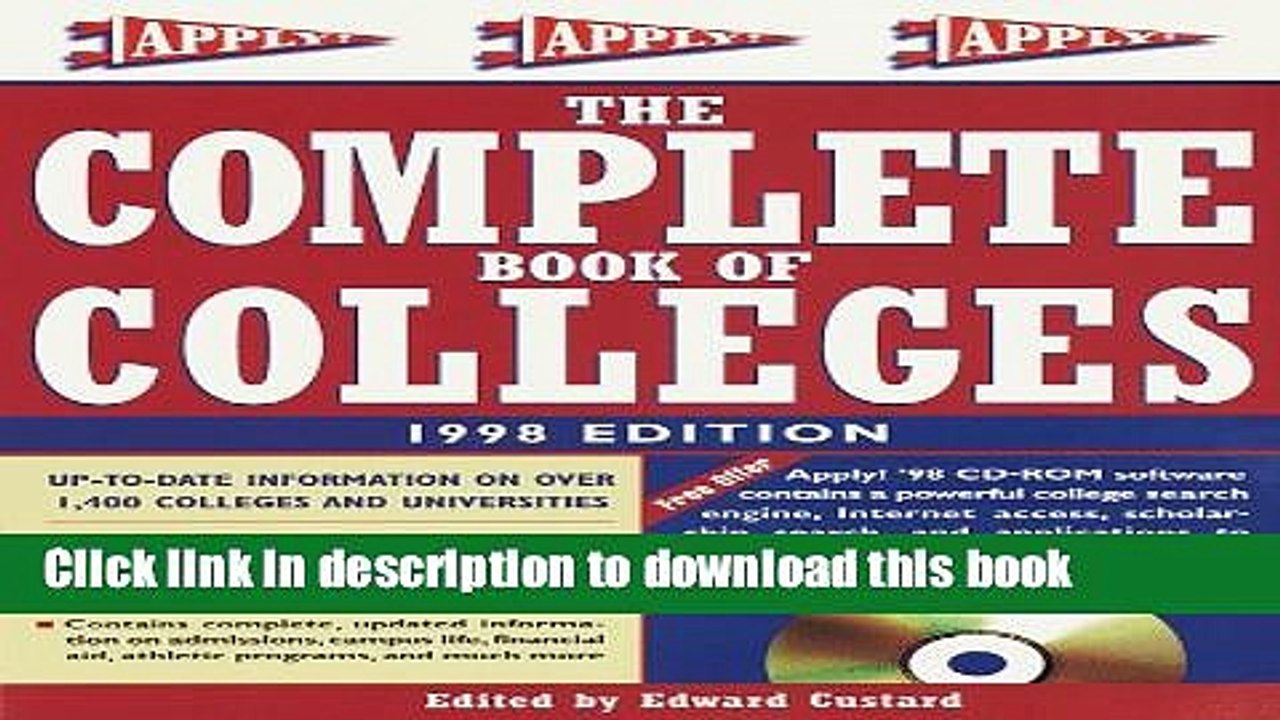 Ebook Complete Book of Colleges, 1998 edition (Issn 1088-8594) Free Online