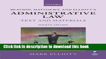 Ebook Beatson, Matthews and Elliott s Administrative Law Text and Materials Full Online