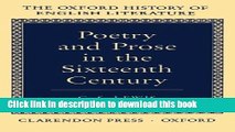 Books Poetry and Prose in the Sixteenth Century Free Download