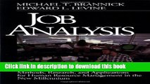Ebook Job Analysis: Methods, Research, and Applications for Human Resource Management in the New