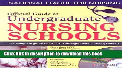 Ebook Official Guide to Undergraduate Nursing Schools (With CD_ROM for Windows   Macintosh) Full
