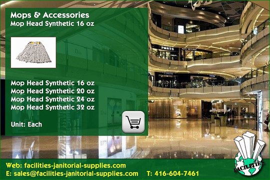 Toronto Distributor | Mops & Accessories: Mop Head Synthetic 16 oz