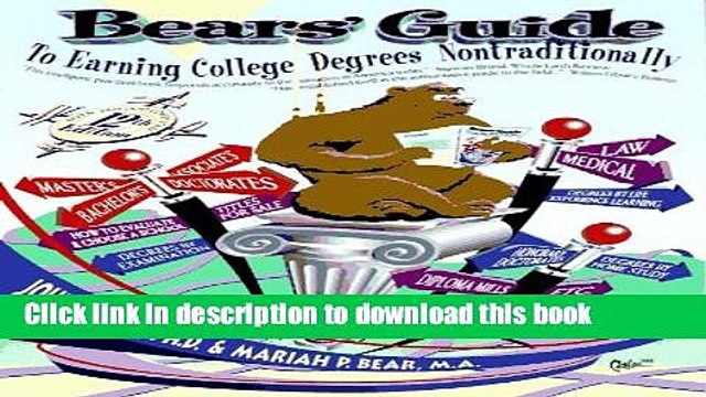 Ebook Bears Guide to Earning College Degrees Nontraditionally Full Online