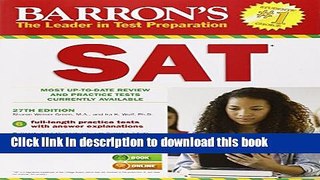 Books Barron s SAT, 27th Edition Free Online