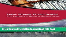 Books Public Wrongs, Private Actions: Civil Lawsuits to Recover Stolen Assets (StAR Initiative)
