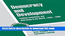 Ebook Democracy and Development: Political Institutions and Well-Being in the World, 1950-1990