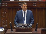 Poseł Tomasz Kostuś - Wystąpienie z dnia 07 lipca 2016 roku.