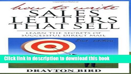 Books How to Write Sales Letters That Sell Free Online