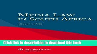 Ebook Media Law in South Africa Free Online