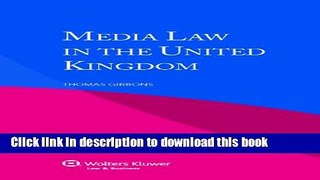 Books Media Law in the United Kingdom Free Online