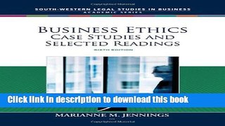 Ebook Business Ethics: Case Studies and Selected Readings Full Online