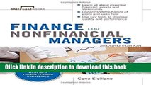 Ebook Finance for Nonfinancial Managers, Second Edition (Briefcase Books Series) (Briefcase Books