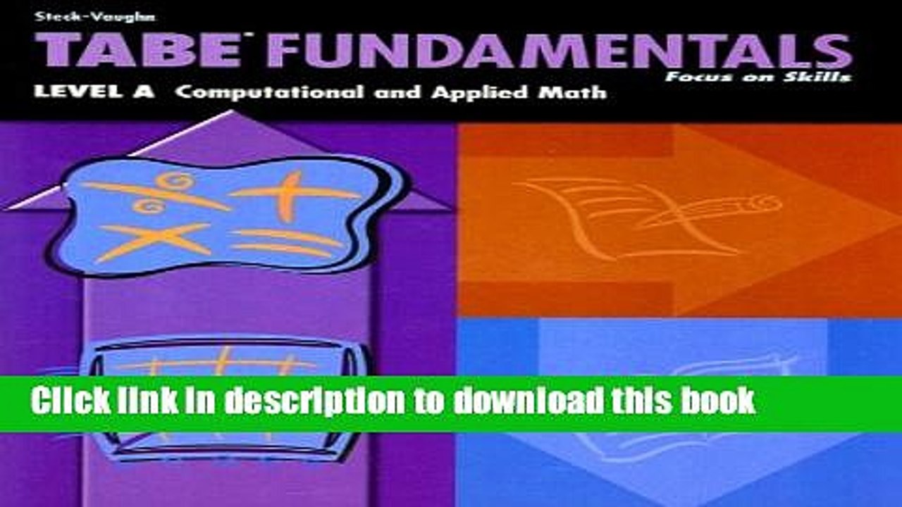Books Steck-Vaughn TABE Fundamentals: Student Book Level A Math Full Online